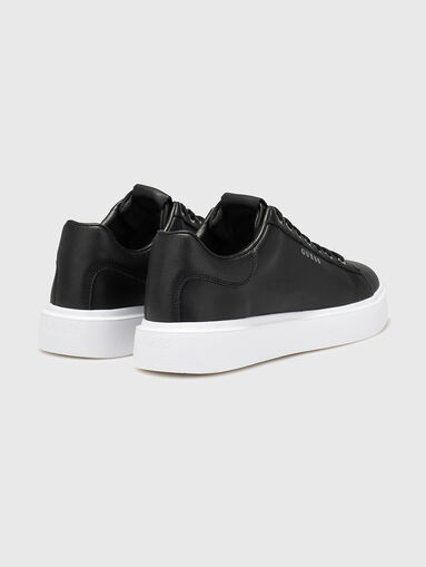 Black eco leather sport shoes - 3