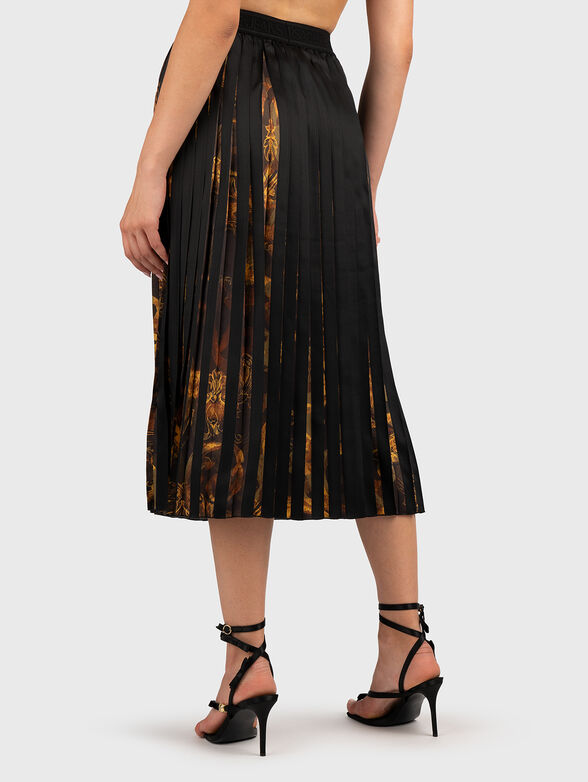 Pleated skirt with baroque print  - 2