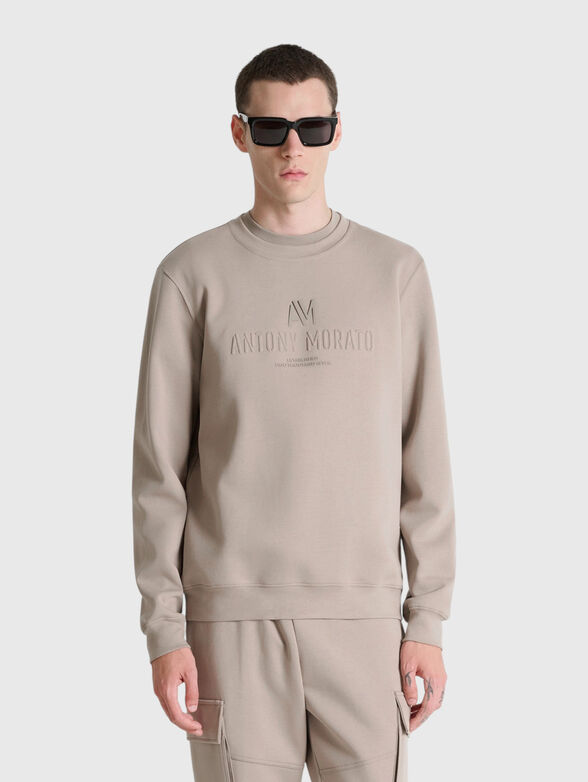 Beige sweatshirt - 1