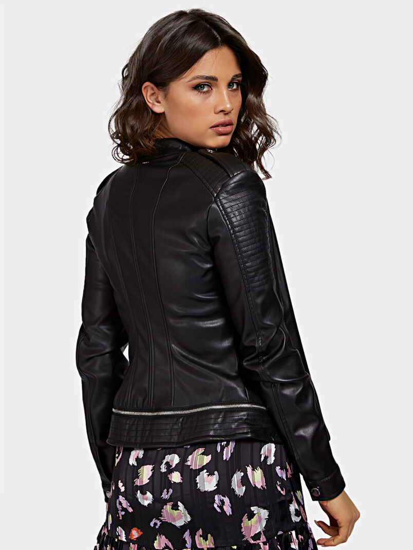 TAMMY Black faux leather jacket - 3