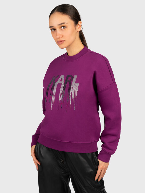 Sweatshirt with rhinestone detail - 1