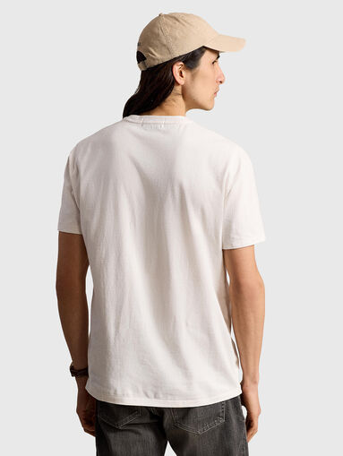 White cotton T-shirt with pocket - 3