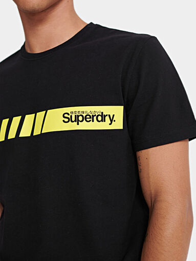 Black t-shirt with contrasting tape - 5