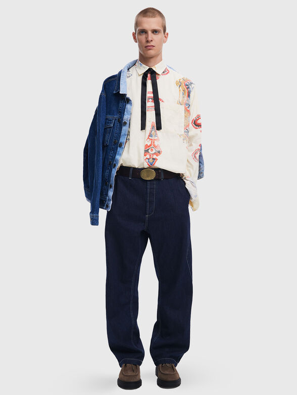Cotton shirt with print - 1