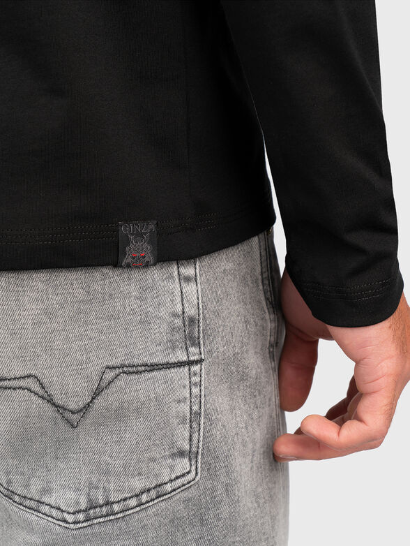 Long sleeve T-shirt in black  - 5