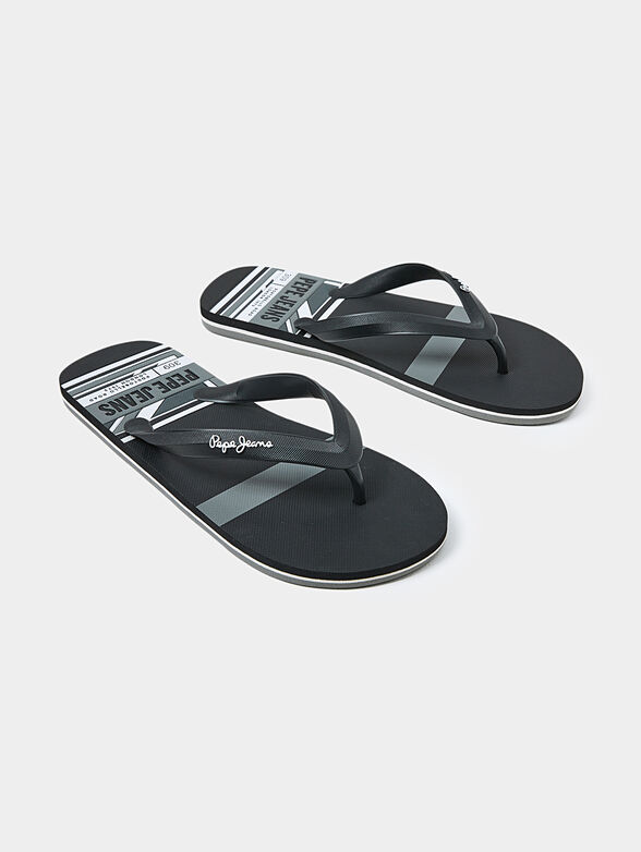 WHALE flip flops in black color - 2