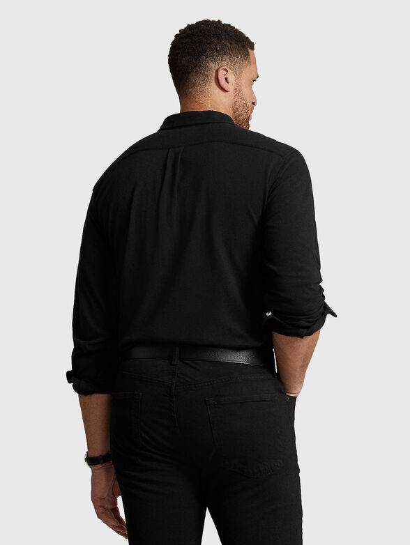 Cotton shirt with embroidered logo - 3