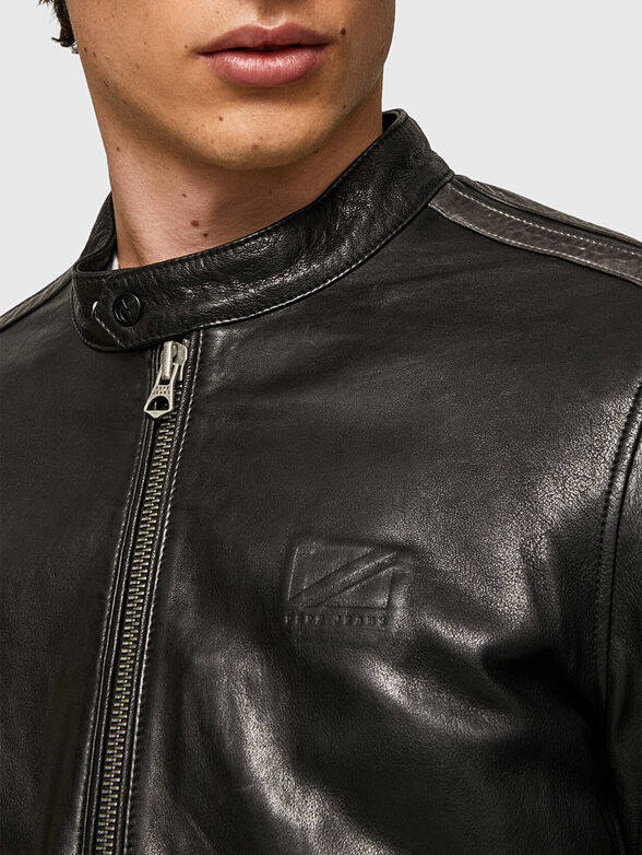 JORAH leather jacket with zipper - 5