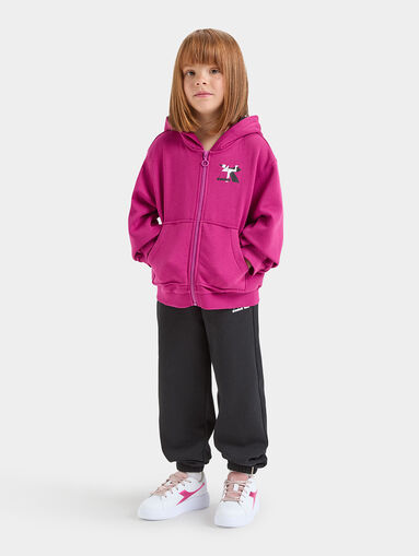 Sports set with fuxia sweatshirt - 4