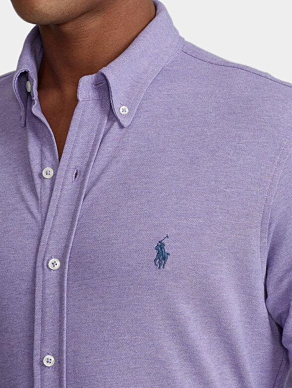 Elegant shirt in purple color - 4