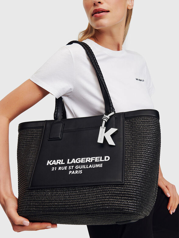 Black large bag with contrasting logo lettering - 2