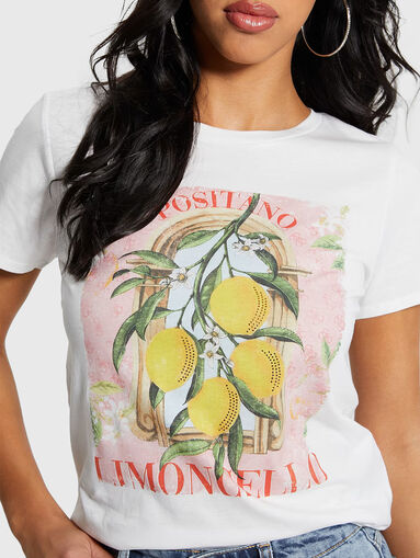 POSITANO LEMON white T-shirt - 4