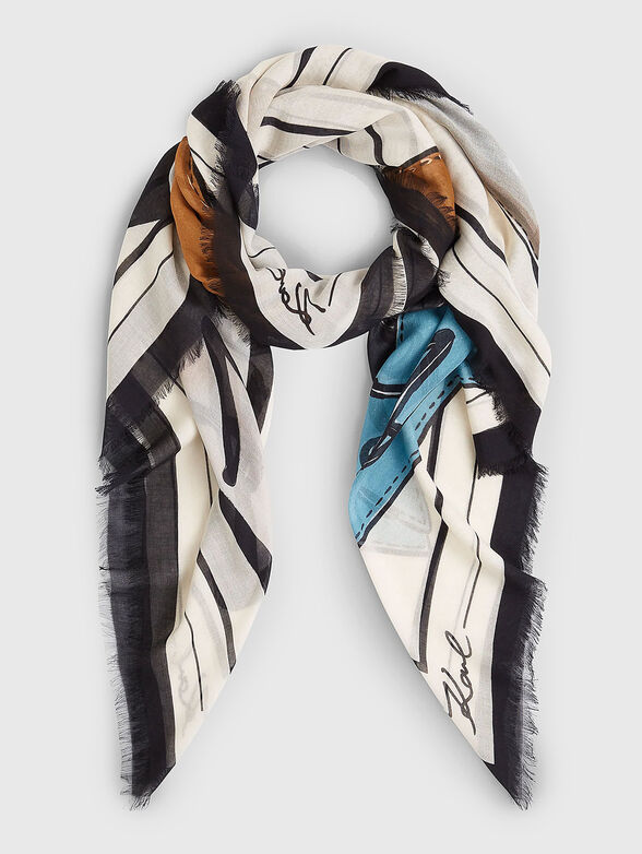 Square silk blend scarf - 1