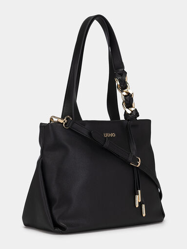 Handbag with accent gold chain  - 4