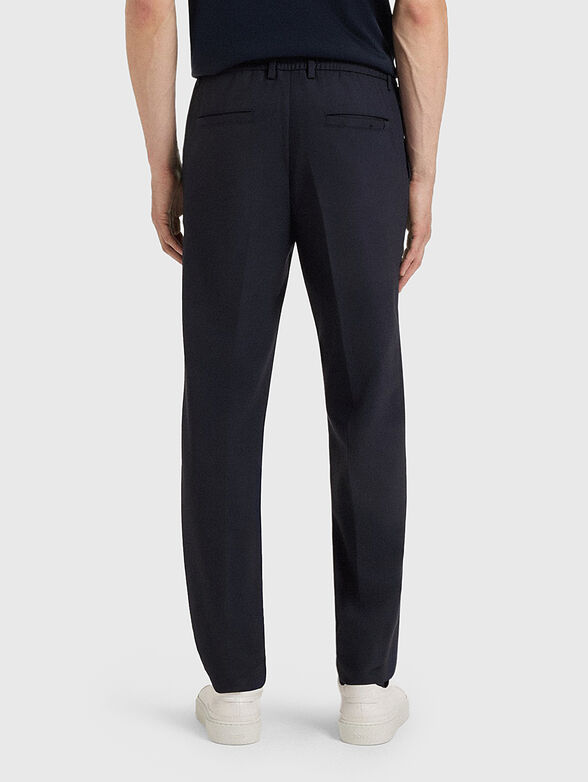Slim fit wool blend trousers - 2