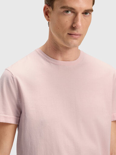 BECKHAM x BOSS pink cotton T-shirt  - 4