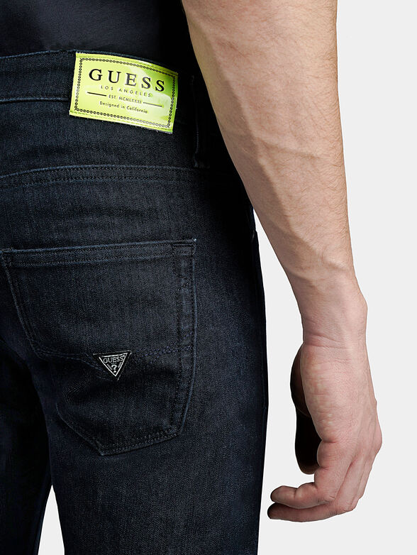 CHRIS Dark blue jeans with neon accents - 3