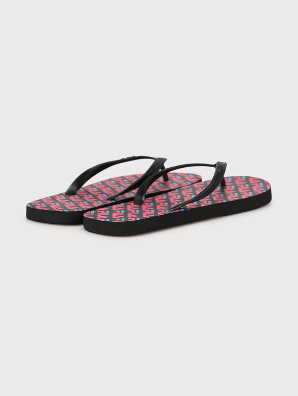 TROY LOGO flip-flops with monogram logo print - 3