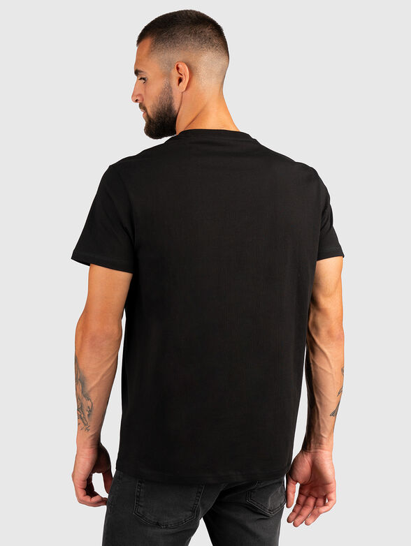 Black T-shirt with logo embroidery - 3