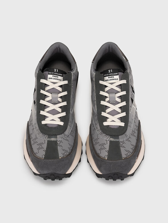 ZONE blue sports shoes with logo accents - 6