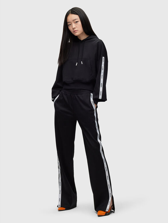 Black sweatshirt with logo accents - 2