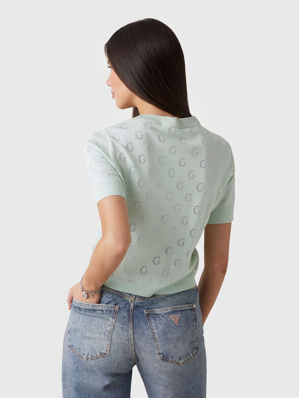 JASMINE cropped sweater with rhinestones - 3