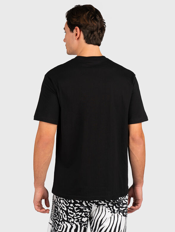 Cotton T-shirt with contrasting print - 3