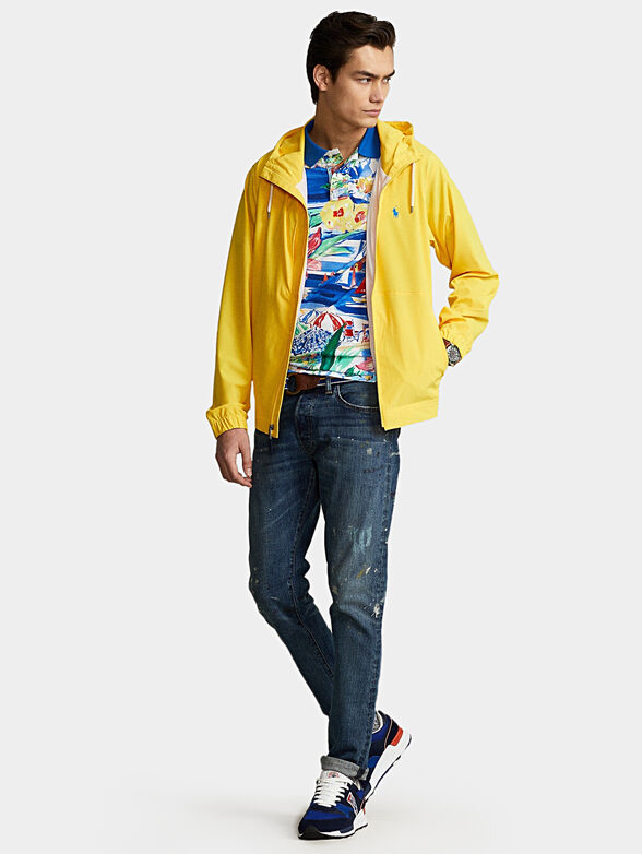 Packable jacket in yellow color - 2