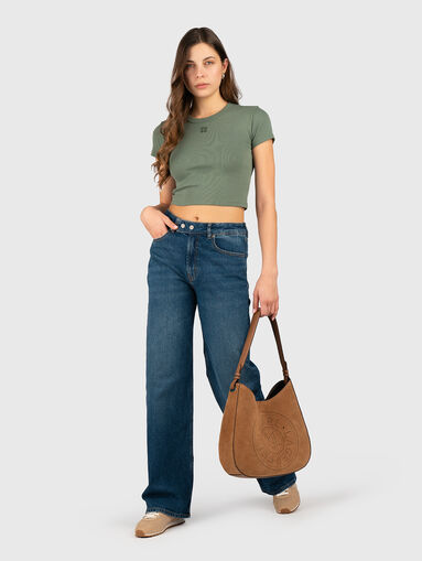 Jeans with high waist and worn effect - 5