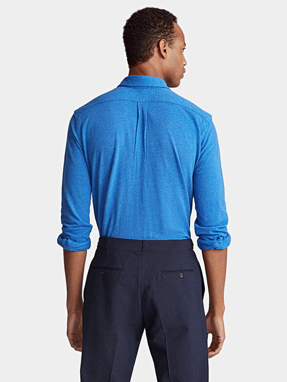 Cotton shirt in blue - 5