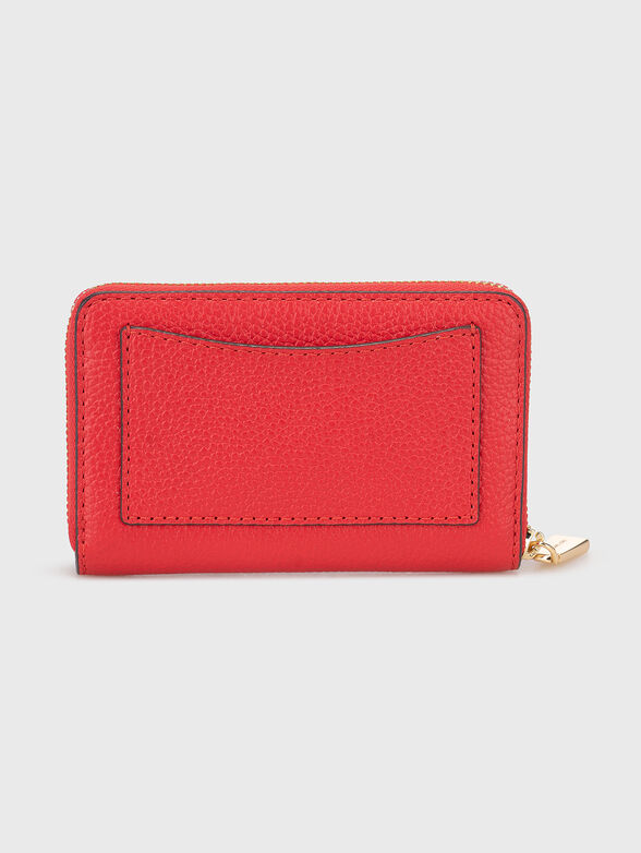 Leather wallet in red - 2