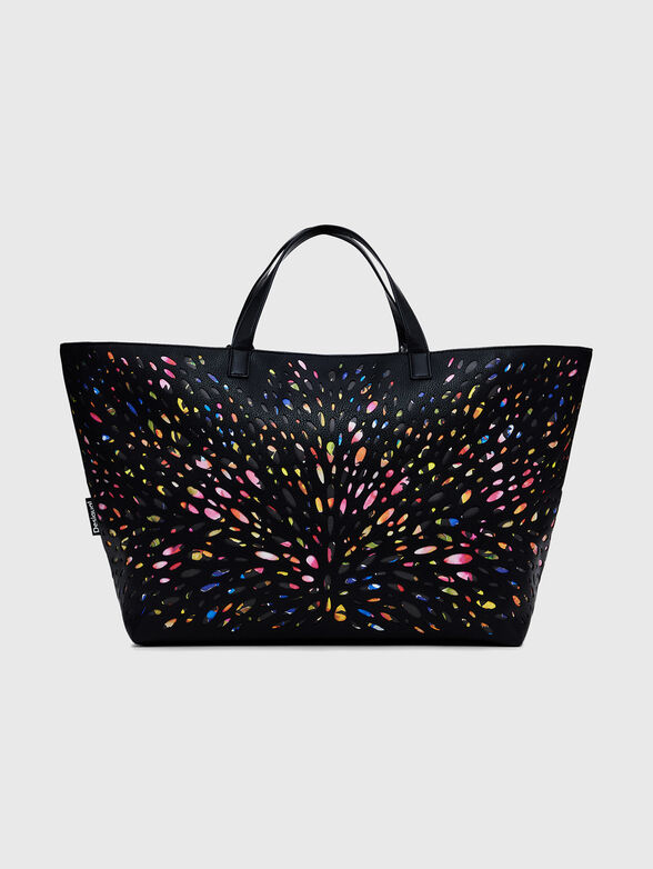 Large bag with perforations and multicoloured design - 4