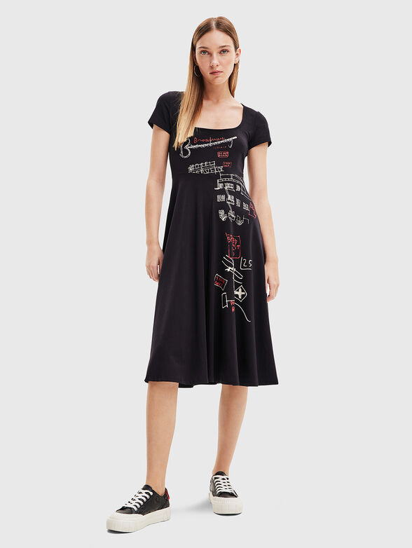 Black midi dress - 1