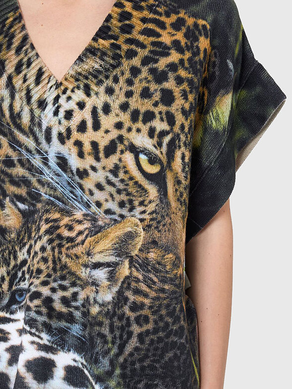 Animal print sweater vest  - 4