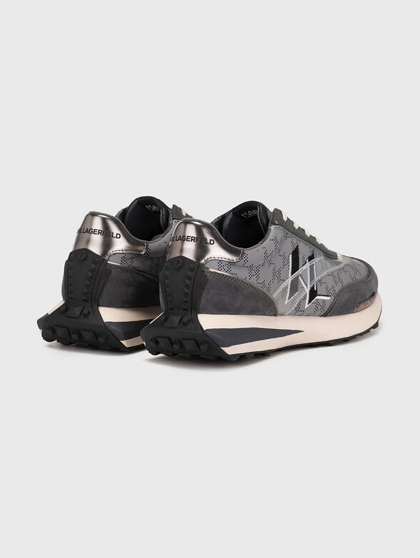 ZONE blue sports shoes with logo accents - 3