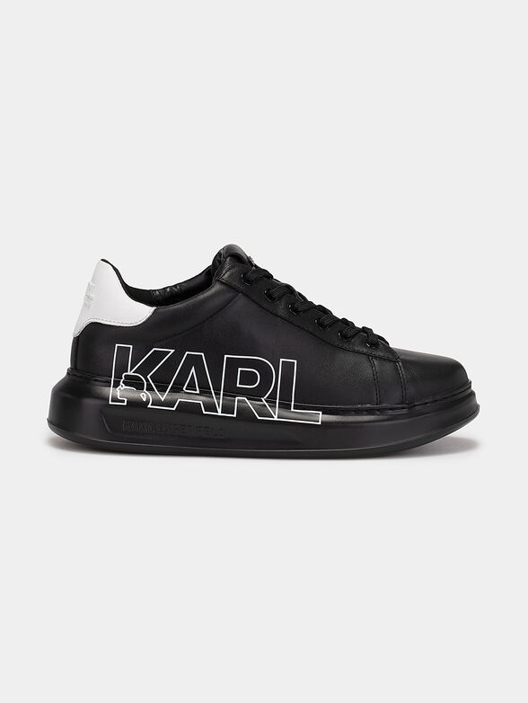 CAPRI Leather sneakers in black color - 1