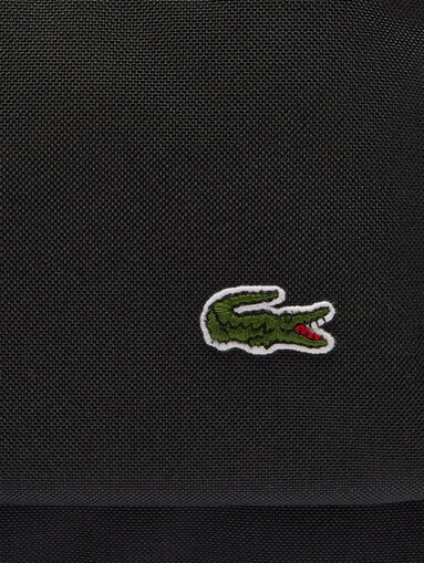 Unisex black backpack with logo detail - 4