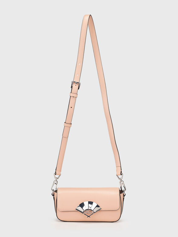 K/SIGNATURE beige leather bag with logo accent - 2
