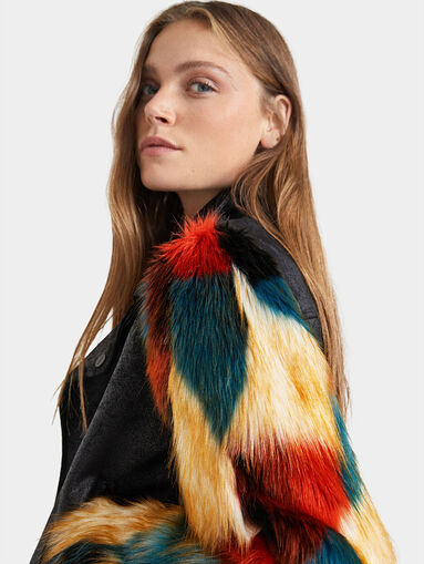 Biker sleeves coloured fur - 4