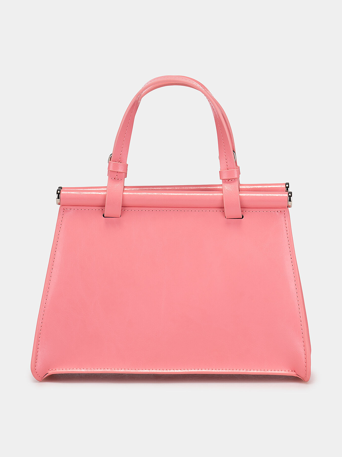 Black leather bag with cracked effect brand TRUSSARDI