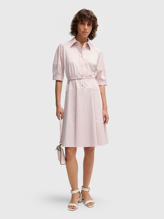 DELAURENA midi dress with waist belt - 1