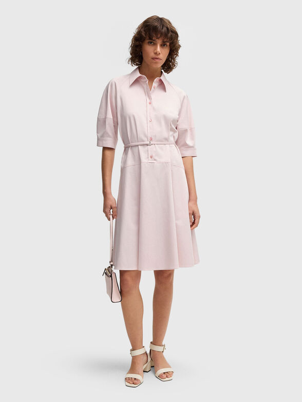 DELAURENA midi dress with waist belt - 1