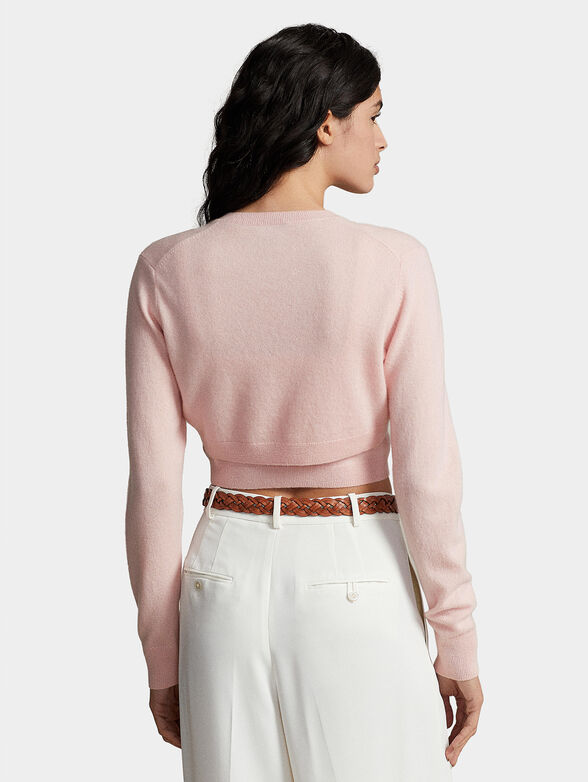 Pink cashmere cardigan - 3