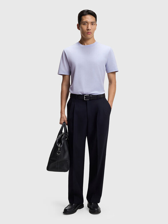 Light purple T-shirt with textured finish - 2