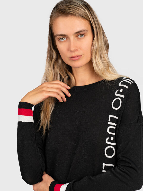 Sweater with contrasting logo branding - 2