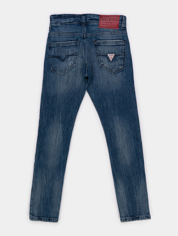 Skinny jeans with triangular logo patch - 2