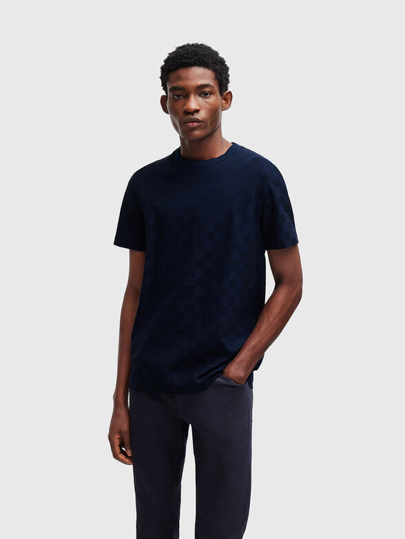 THOMPSON cotton T-shirt in dark blue - 1