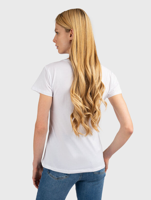 T-shirt with oval neckline and multicolor print - 3