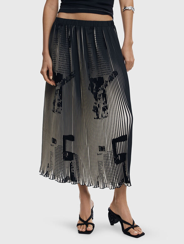 Skirt with contrasting print - 1
