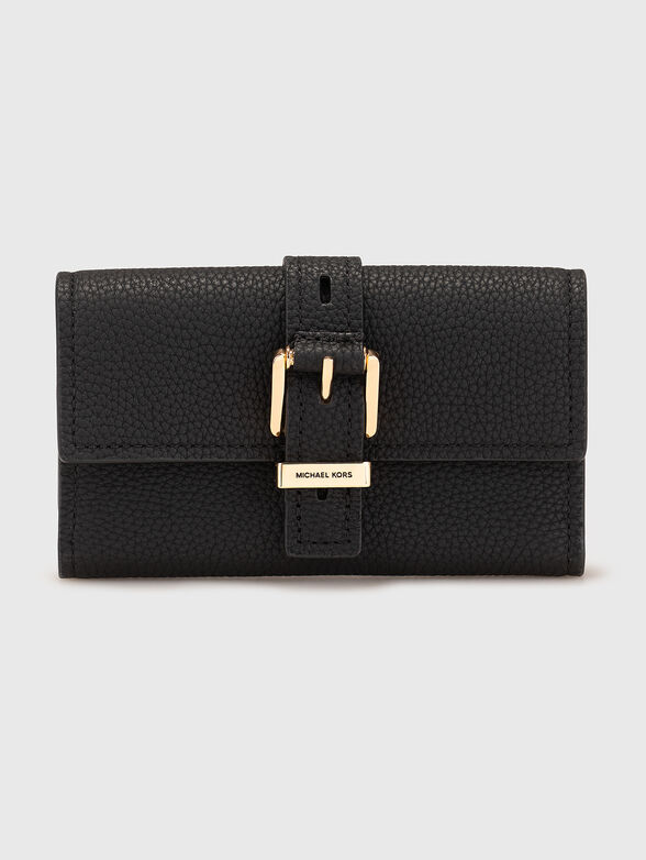 Black leather wallet - 1